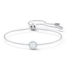 Swarovski Angelic Armband mit klaren Kristallen an einer rhodinierten Kette mit verstellbarem Verschluss im Bolo-Stil