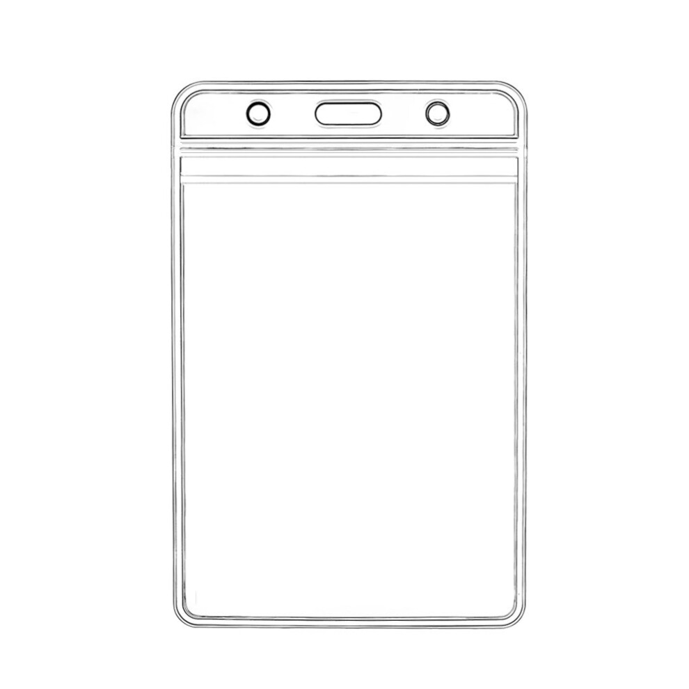 KINGSUM Vertical ID Badge Holders Sealable Waterproof Clear Plastic Holder  Fits RFID/Proximity/Badge Swipe Cards or Credit Card12Pcs  Vertical-image-OPC-PGDSWMB-NEW