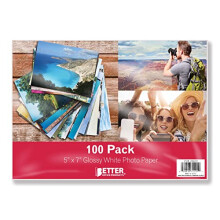 Premium glanzend fotopapier 5 x 7 inch 100 vellen 200 g/m    van Better Office Products 5 x 7 100-stuks verpakking