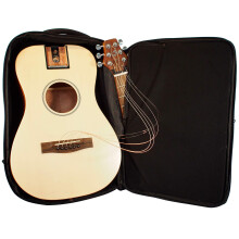Journey Instruments Solid Sitka Travel Guitar - PJ410N Traveling Acoustic Guitar with Collapsible Patented System - Portable Backpack Case African Mah