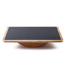 StrongTek Tabla de equilibrio profesional extra grande de madera, tabla basculante para fisioterapia para mejorar la fuerza y ??el acondicionamie