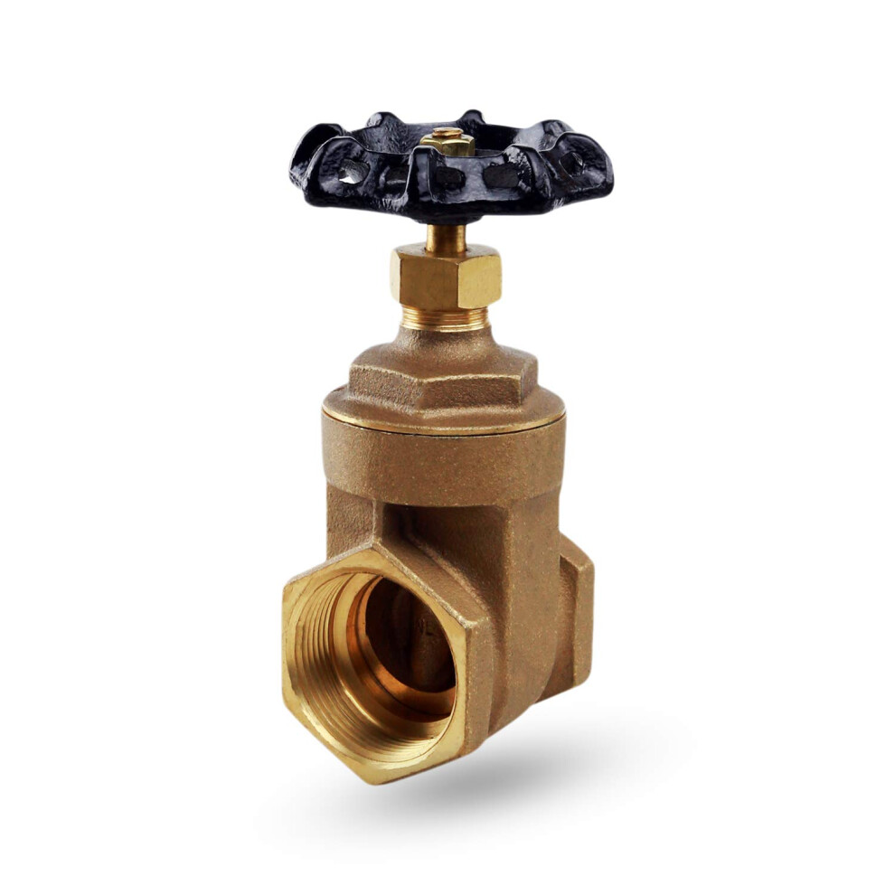 Midline Valve 429U234 Heavy Duty Gate Valve With Wheel Handle Water Shutoff 1/2 In. Fip Connections Cast Brass 804595104026