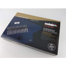Addi Click Novel Lace Short Tip Set-8 PRS 5 Cords 1 Connector Metal Oine Size