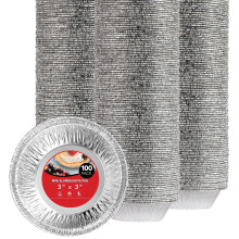 Lager dit hjem 100 grev aluminium mini pie pander - 3 tommer engangsgenvindelig folie tærte dåser til bagerier caféer restauranter