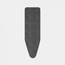 Brabantia Size B 49 x 15 inches Replacement Ironing Board Cover with Thick Felt & Foam Padding Denim Black Easy-Fit  100% Cotton