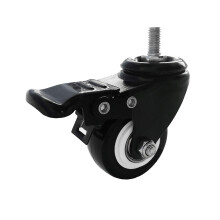 VWINDESK 2 inch M80.315'' F 15mm Threaded Locking Caster Wheels  Set of 4  Swivel  Polyurethane PU Swivel Ball Casters with 360 Degree Top Plate 220lb