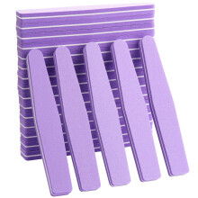 20 stk. negleblok bufferfil svamp vaskbar dobbeltsidet 100/180 slibe polering fil (lilla)