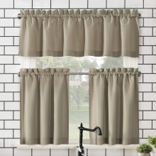 C. 918 S   prava kuchynsk   ho z   vesu Martine s polopriehladn   m mikrovl   knom a vreckom na tyc, 54"" x 24"" taupe