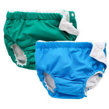 Ijnuhb badbljor baby teranvndbar 1pack 2 pack tvttbara byxor i 0-3 r pojkar flickor simning lektion duschgvor (greenblue-2-3 r