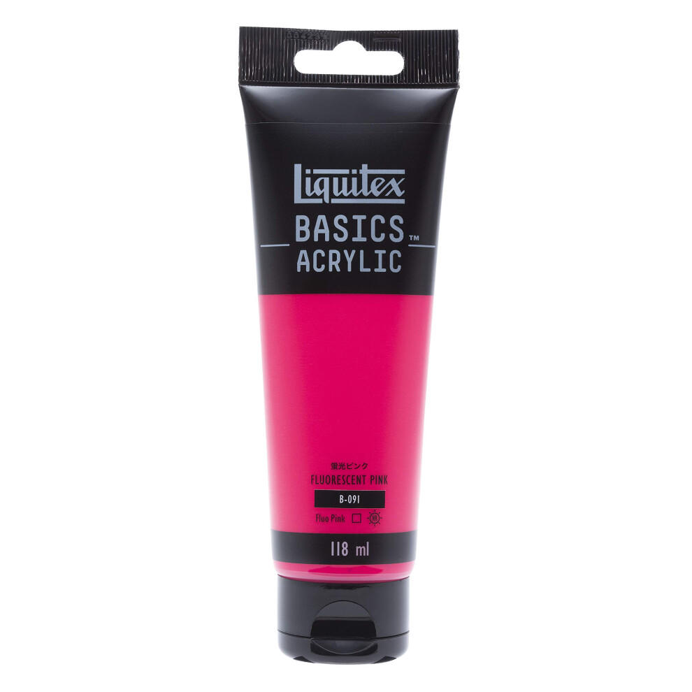Liquitex Basics Acrylic, 1046987, Colore Acrilico, Rosa Fluorescente, 118 Ml (Confezione Da 1)-image