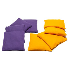 SC Cornhole Games Weather Resistant Cornhole Bags Set of 8 - Professional Regulation Size- Use on Pro Corn Hole Boards or Bean Bag Toss Sets Purple/Ye