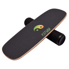 Fitlaya Fitness Balance Board Board Treinador de madeira Equipamento para treino de fitness Skateboarding Surfing and Snowboarding (Ying Yang)