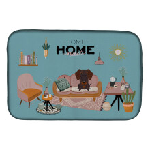 Caroline's Treasures Chocolate Wire Haired Dachshund Sweet Home dish-drying-mats 14 x 21 Multicolor