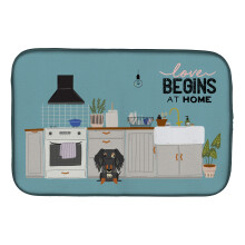 Caroline's Treasures Dapple Wire Haired Dachshund Kitchen Scene dish-drying-mats 14 x 21 Multicolor