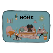Caroline's Treasures Black Tan Wire Haired Dachshund Sweet Home dish-drying-mats 14 x 21 Multicolor