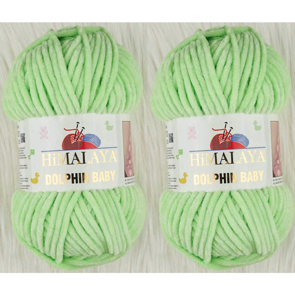 Fil Tricoter Himalaya Dolphin Baby Yarn, 2 Cheveaux, 264 Yards, 2 Fils De 100 G, Super Volumineux Pour Couvertures De B B (80350)-image