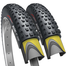 Fincci Maori para 27,5 x 2,35 skladana opona do roweru grskiego 60-584 60 TPI z nylonowa ochrona do hybrydowego roweru grskiego Enduro MTB - zestaw