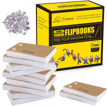 PRIMBEEKS 12-pack premium blanco flipbooks papier met gaten 720 vellen (1440 pagina's) flipbooks zonder afloop - werkt met flipbook-kit lichte pads 4