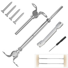 CKE 6 Paar T316 Edelstahl 180    Winkelverstellbares Kabelgelander-Hardware-Kit 1/8"" Drahtseil fur Holzpfosten Verstellbarer Gesenk-Knebelspanner u