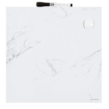 U Brands Square Magnetic Dry Erase Board 14 x 14 tommer Rammel?s marmorprint Magnet og mark?r inkluderet (257U00-04)