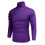 Herrenmode Slim Fit Halbhals Leichter weicher Pullover Basic Tops Lila S 1