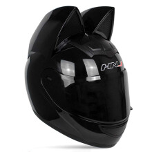 Casco de motocicleta con orejas de gato personalizado para adultos, para hombres y mujeres, con dise   o de locomotora Cool Cat, casco integral par