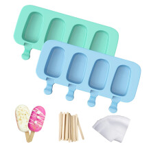 Moules de popsicles Ozera 2 Pack Cakes Moules pop maison Moules pop reutilisables Silicone Moules popcoles Maker Ice Pop Creme Moules de Cakesile
