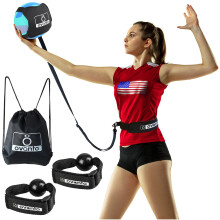 Ovanto Volleyball Training Equipment Aid - Solo Justerbar volleybollutrustning i fyra stilar fr att servera Spike Set och passera som en pro -pr