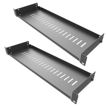 Jingchengmei 2 Pack med 1U vented Cantilever Server Rack Mount Shelf 6 """" (154mm) Deep fr 19 """" Ntverksskp eller utrustning Rack Dismonterat s