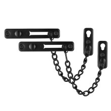 Cadeia de porta JQK trava preto guarda de porta de a o inoxid vel com mola anti-roubo bloqueio 2 pacote fosco preto hdc100-pb-p2