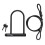 Master Lock 7.25 U Lock with Looped End Cable Black 2
