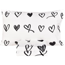 Scientific Sleep Love Bright 100 % Baumwolle fr Teenager, Jungen und Mdchen, 3-teiliges Bettwsche-Set fr Doppelbetten, Bettlaken, Spannbetttuch u
