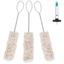 Brosse applicatrice de lubrifiant pour pneus Wenses (paquet de 3) de 11,5 po de longueur, avec jauge de profondeur de bande de roulement