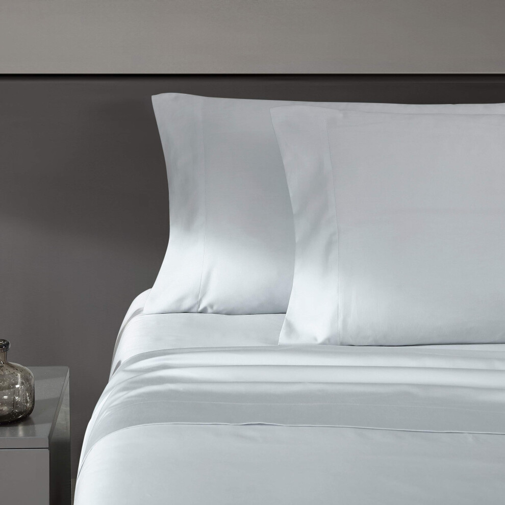 Vera Wang - King Sheet Set  Luxury Sateen Cotton Bedding  800 Thread Count  Soft & Smooth Home Decor Pale Blue 4 pcs  King