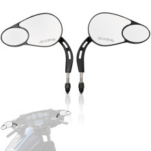 WOWTK Split Vision bakspejle passer til Harley 1982-2024 De fleste modeller Road King Street Glide Road Glide Softail Iron 1200 Iron 883 Deluxe F