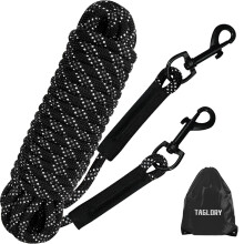Taglory Dog Tie Out Long Rope Leash for Dog Training 15 FT Heavy Duty Lead with Reflective Stitching for Large Medium Small Dogs Walking camping o