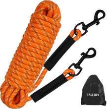 Taglory Dog Tie Out Long Rope Leash for Dog Training 15 FT Heavy Duty Lead with Reflective Stitching for Large Medium Small Dogs Walking camping o