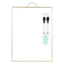 TSJ Office Small White Board - 16 """" X 12 """" B?rbart guldaluminium indrammet tavle magnetisk t?rt sletningskort med et h?ndtag til at g?re listen