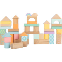 Blocchi di costruzione - Small Foot - Junior - 50 pezzi - Legno - Multicolore