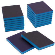 Bokwin 16pcs Slibing Sponge Grit Sanding Blocks Vaskbart og genanvendelig Sand Sponge Kit (medium klasse Superfine Grade 8pcs 240-320 Grit 8pcs 8