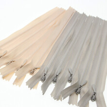 24"""" nylonspiral usynlige lynl?se til g?r-det-selv-skr?ddersyning, blandet 10 stk./pakke (beige og gr? 24 tommer) Leekayer