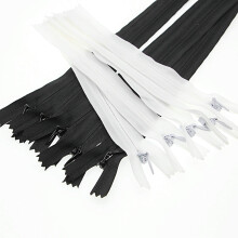 Leekayer 6"""" lthatatlan nylon cipzr barkcsol varrs Crafthoz 10 db/csomag (fekete-fehr 6"")