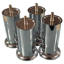 Just Accessories Luxury Chrome Furniture Legs 120mm/50mm, M8 T-Nuts Included, 70mm Base, Glides, for Sofas Chairs Stools - B08HWWTXD4