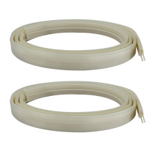RecPro RV Roof Vent Seal White Vinyl Seal 51"""" RV Seal Replacement for Ventline Hengs and Camco Roof Vents Made in America (2 Pack)