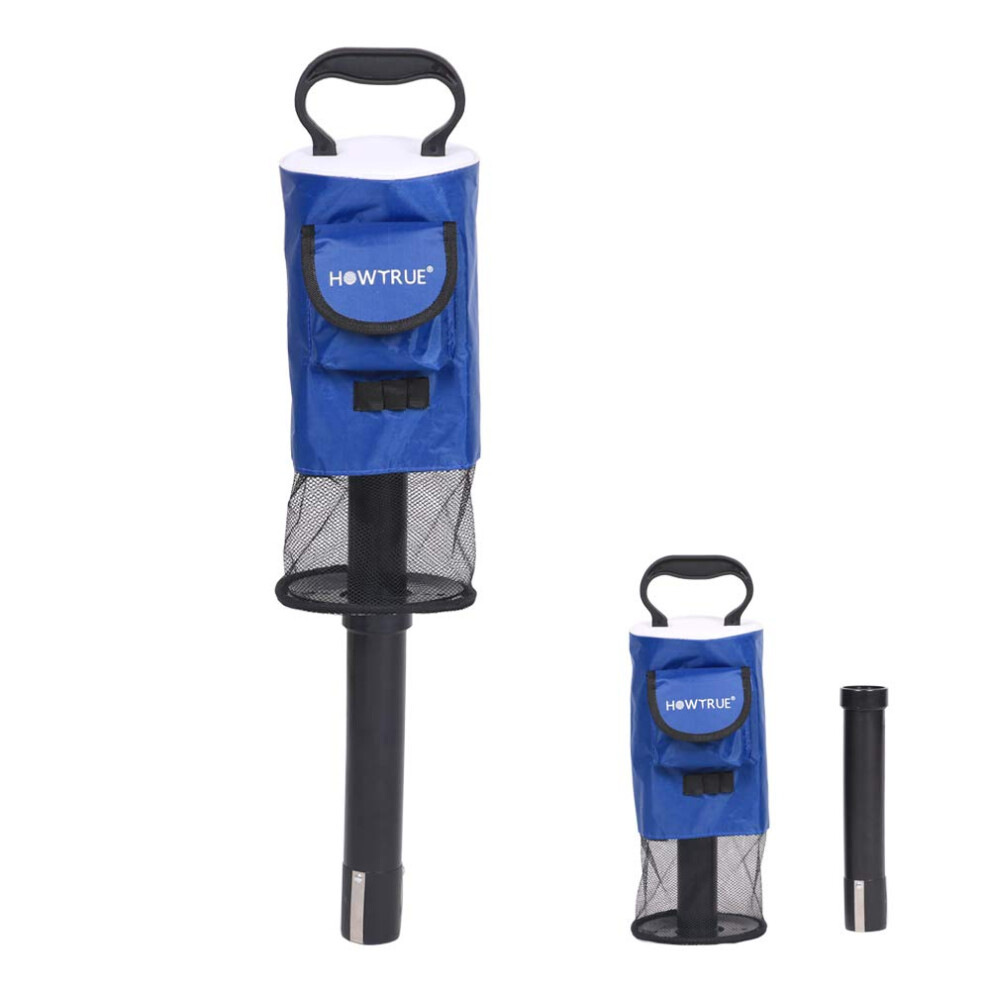 HOW TRUE Golf Ball Retriever  Portable Shag Bag Golf Ball Pick Up with Removable Plastic Tube  Pocket Shagger Storage  Blue-image-OPC-PFKX22Q-NEW