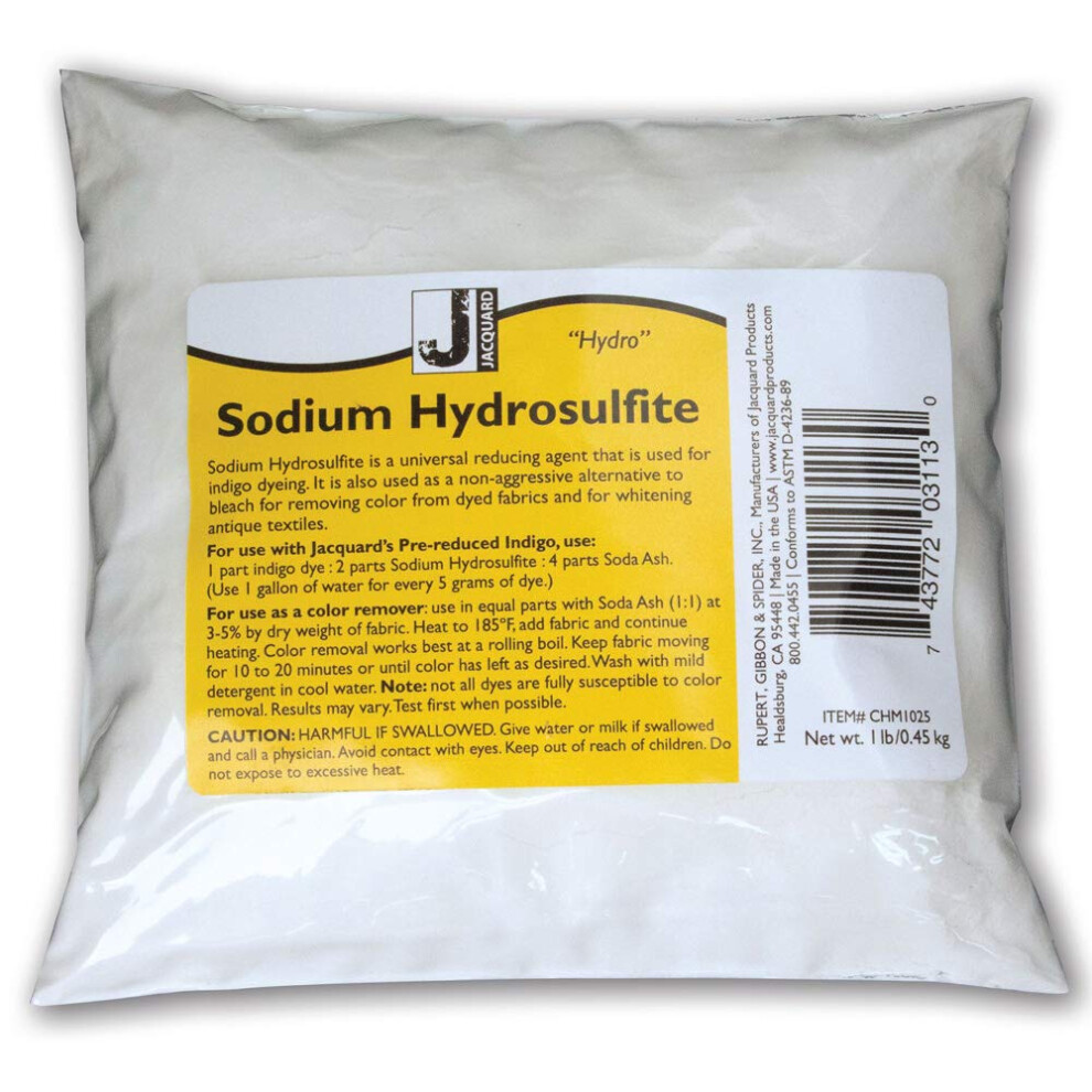 Sodium Hydrosulfite by Jacquard  Universal Reducing Agent for Indigo Dyeing  1 Pound CHM1025