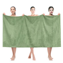 American Soft Linen Toalhas de Banho Jumbo 35x70, 600 GSM 100% Algodão Verde Sálvia