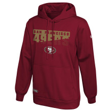 Sudadera con capucha de rendimiento NFL Scoreboard para hombre de New Era, sudadera con capucha de fϊtbol profesional de polar, San Francisco 49e