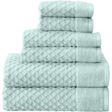 Great Bay Home Home 100% coton serviette et regroupement de gousses de bain 2 serviettes de salle de bain 2 serviettes a main et 2 gouttes de lav