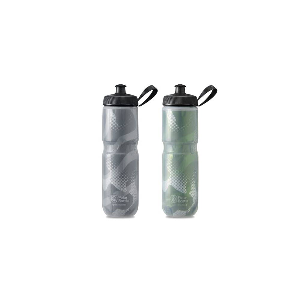 Polar Bottle Sport Insulated Water Bottle plastic - Leak Proof Water Bottles Keep Water Cooler 2X Longer Than a Regular Reusable Water Bottle -BPA-Fre